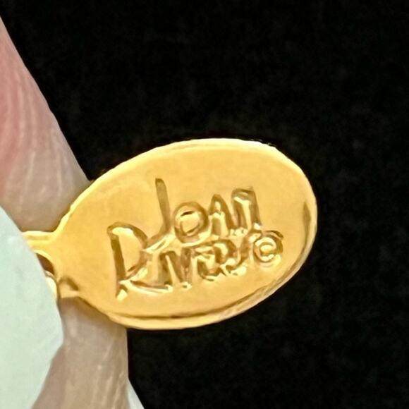 Vintage Joan Rivers Faberge Egg Necklace Secret of the Scroll Gold Gem Locket - Picture 8 of 8